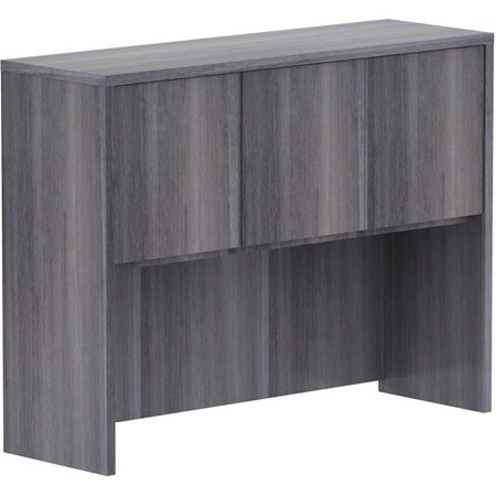 Lorell 48 in. Hutch Weathered Charcoal Laminate Desking LLR69621